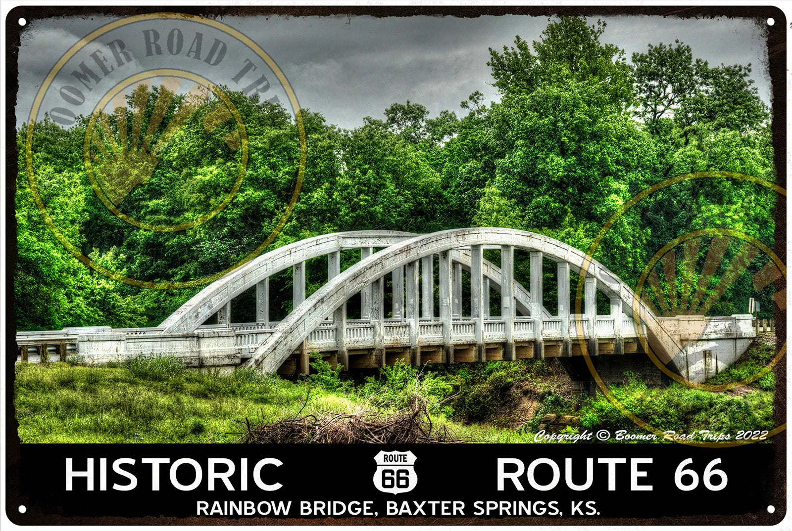 The Rainbow Bridge on Route 66 in Kansas