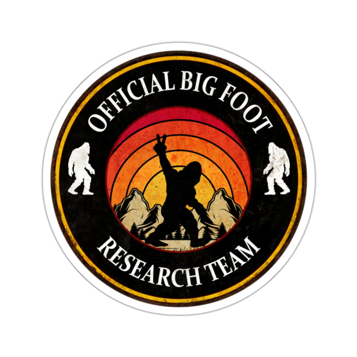 Quirky Big Foot Decal - Official Big Foot Research Team Kiss-Cut Stickers