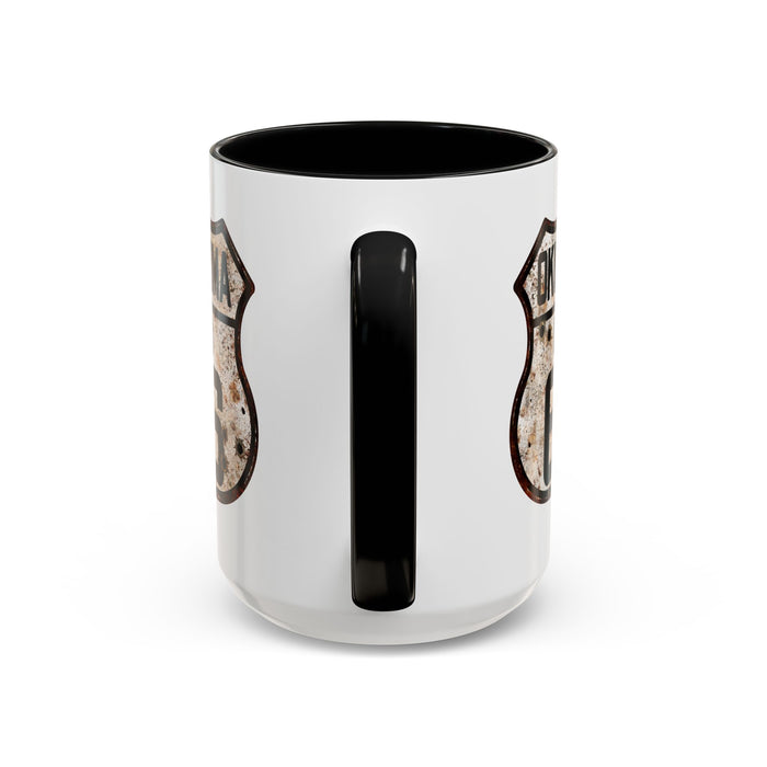 Mug Vintage Rusty Route 66 Highway Shield Oklahoma Route 66 Gift 11oz, 15oz