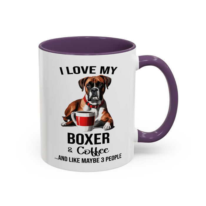 Boxer Lover Mug, Boxer Lover Gift, Coffee Mug, Boxer Mug, Boxer Gift, Boxer Owner Gift, Boxer Owner Mug, Dob Lover Gift, Dog Mug A0023-015 Accent Coffee Mug (11, 15oz)