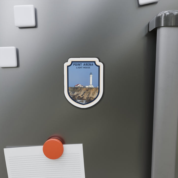 Point Arena Light House Badge Die-Cut Magnets