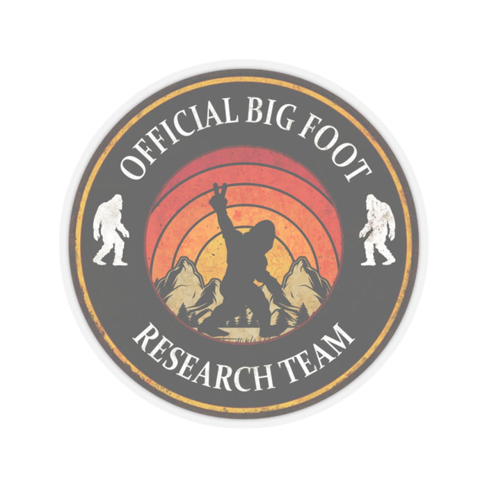 Quirky Big Foot Decal - Official Big Foot Research Team Kiss-Cut Stickers