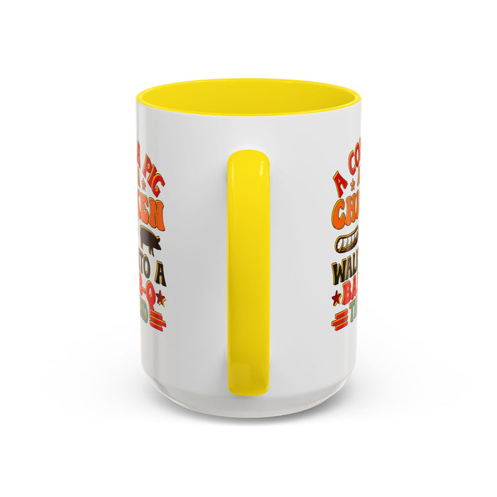 Funny BBQ Grilling Coffee Mug, Pig Cow Duck, Novelty Tea Cup, Barbecue Lover Gift, Kitchen Decor