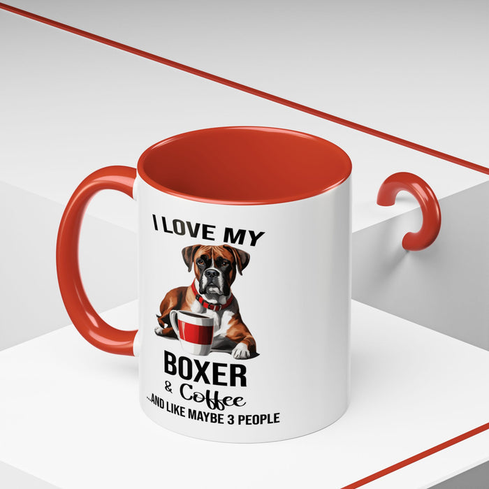 Boxer Lover Mug, Boxer Lover Gift, Coffee Mug, Boxer Mug, Boxer Gift, Boxer Owner Gift, Boxer Owner Mug, Dob Lover Gift, Dog Mug A0023-015 Accent Coffee Mug (11, 15oz)