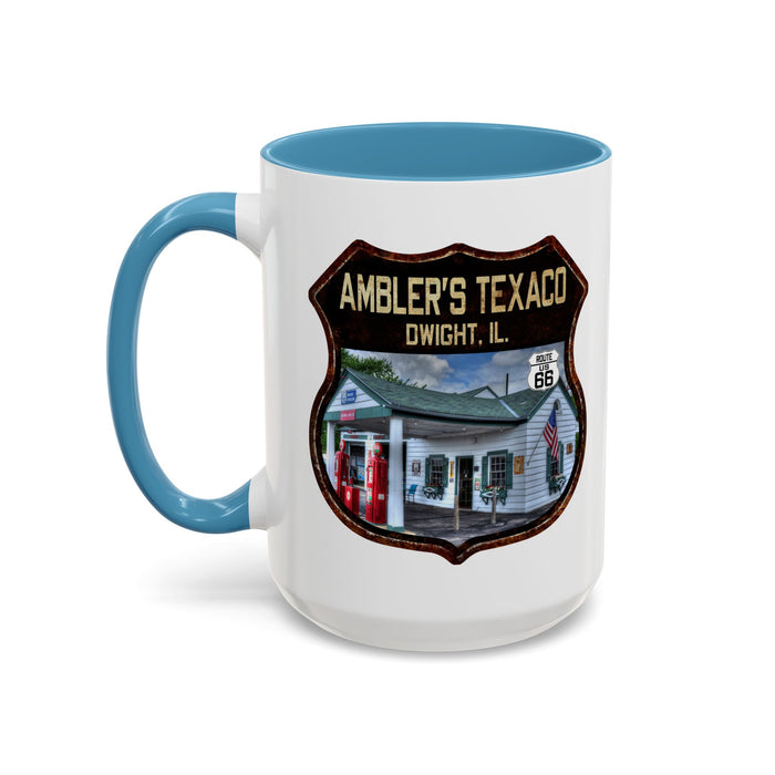 Mug Amblers Texaco Service Station Route 66 Shield Illinois 11oz