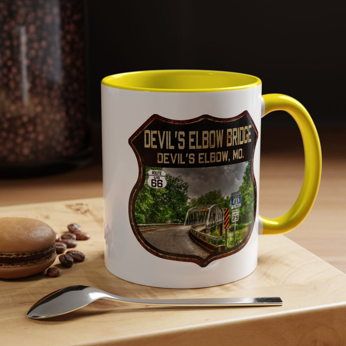 Mug Devil's Elbow Bridge Route 66 Shield Missouri 11oz
