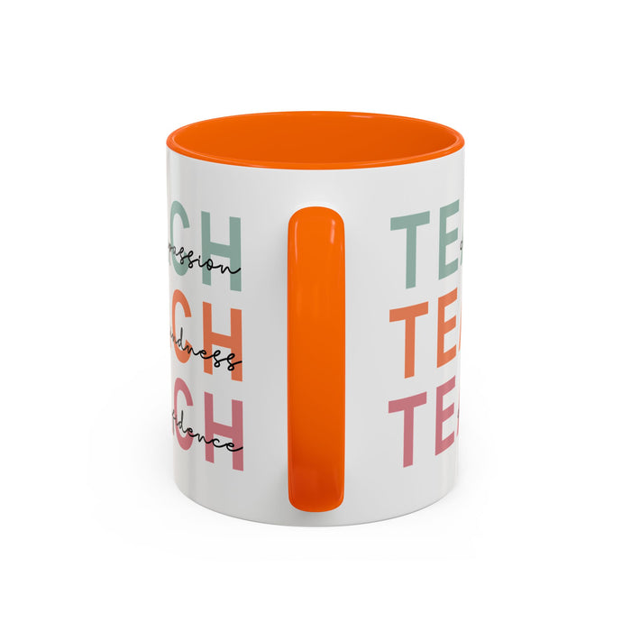Inspirational Teacher Mug: Teach Kindness, Compassion, ConfidencevAccent Coffee Mug (11, 15oz)