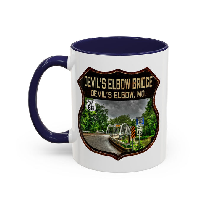 Mug Devil's Elbow Bridge Route 66 Shield Missouri 11oz
