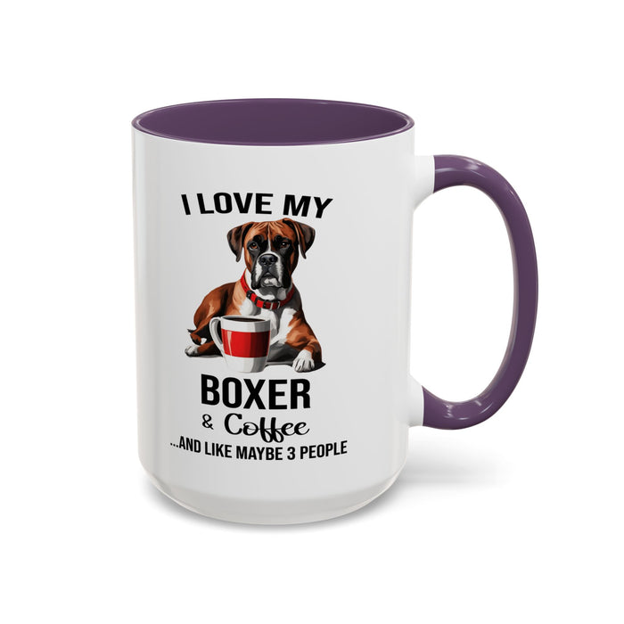 Boxer Lover Mug, Boxer Lover Gift, Coffee Mug, Boxer Mug, Boxer Gift, Boxer Owner Gift, Boxer Owner Mug, Dob Lover Gift, Dog Mug A0023-015 Accent Coffee Mug (11, 15oz)