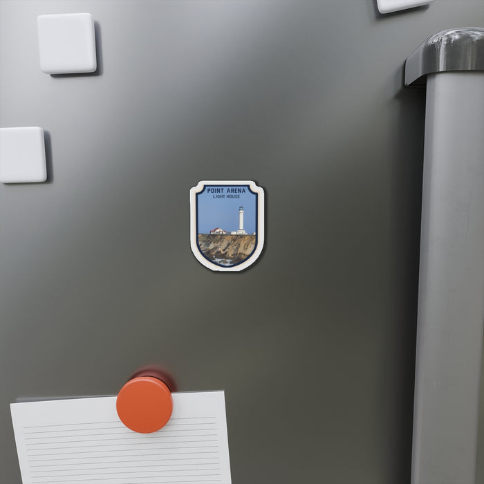 Point Arena Light House Badge Die-Cut Magnets