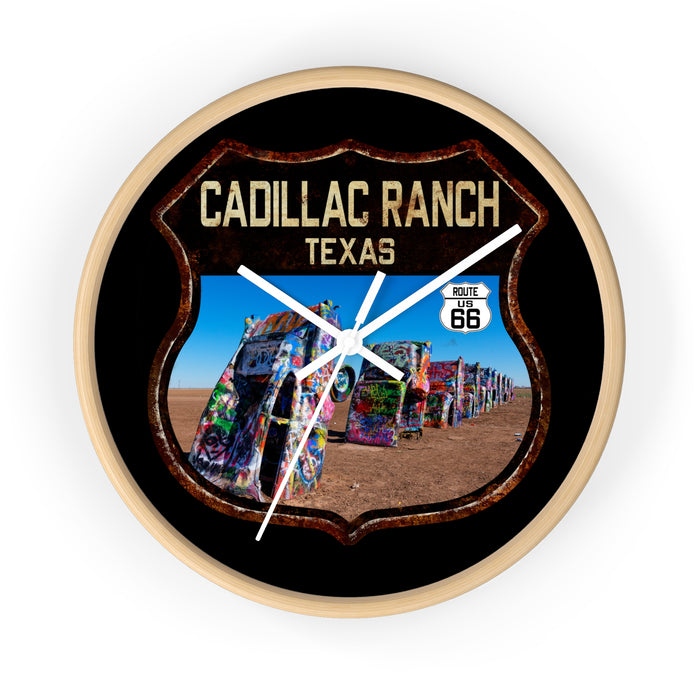 Wall Clock Cadillac Ranch Route 66 Shield Route 66 Gift