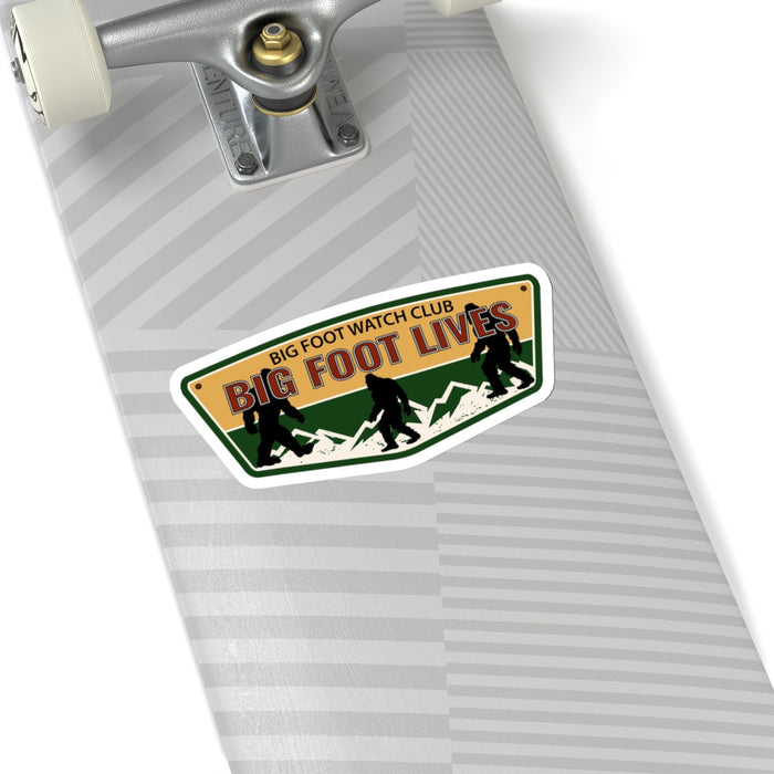 Quirky Big Foot Decal - Big Foot Watch Club Kiss-Cut Stickers