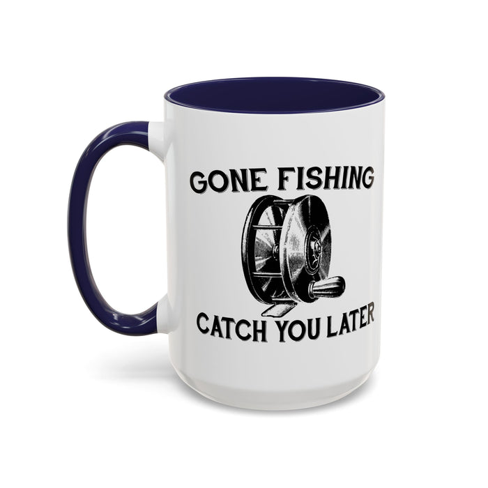 Coffee Mug, Gone Fly Fishing Gift for Dad or Grandpa