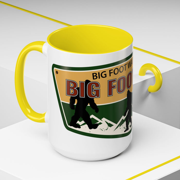 Big Foot Watch Club Sticker - Sasquatch Decal - Funny Yeti Gift Accent Coffee Mug (11, 15oz)