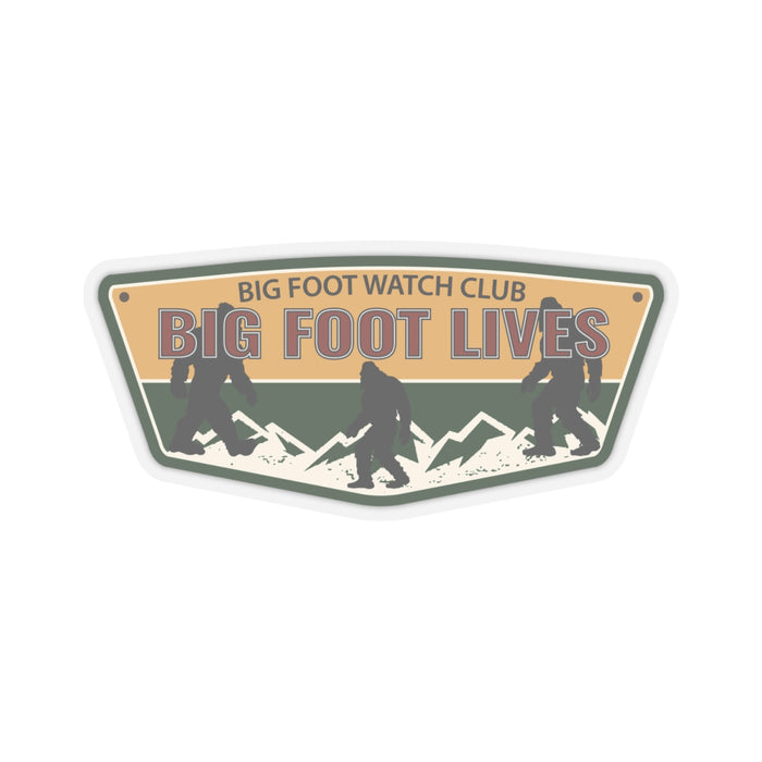 Quirky Big Foot Decal - Big Foot Watch Club Kiss-Cut Stickers