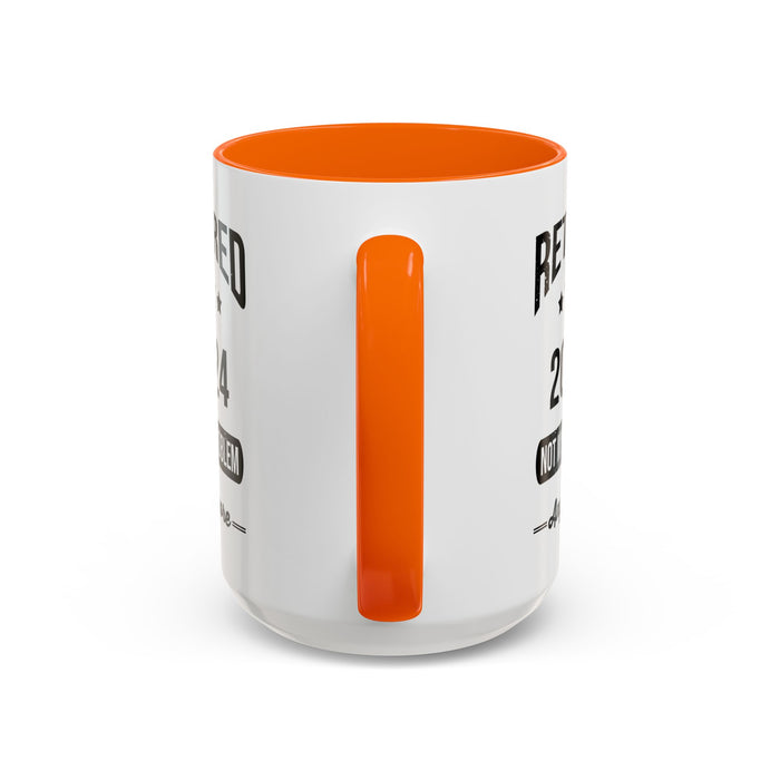 Retirement Mug - Retired 2024 Not My Problem - Coffee Mug - Funny Retirement Gift, Happy Retirement Mug, Colleague Retirement Gift A0037-01 Accent Coffee Mug (11, 15oz)