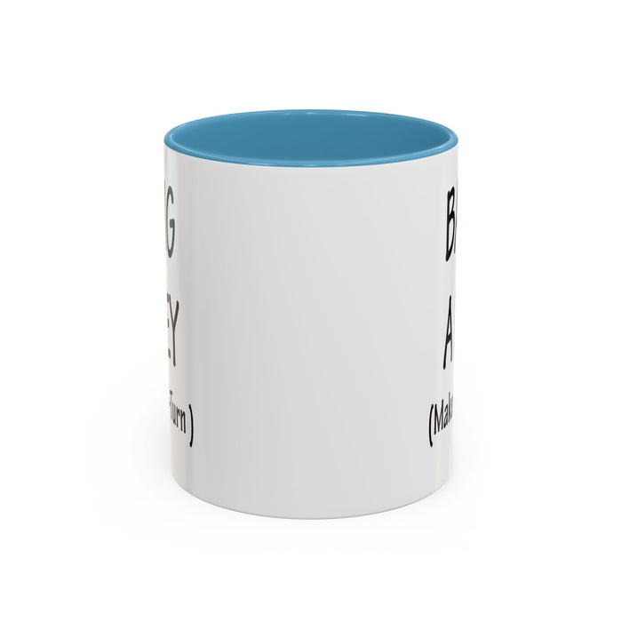 Coffee Mug: "Bang a Uey" Funny Boston Slang for Make a U-Turn Gift, Tea Cup, Ceramic Drinkware, Novelty Souvenir, Kitchen Decor