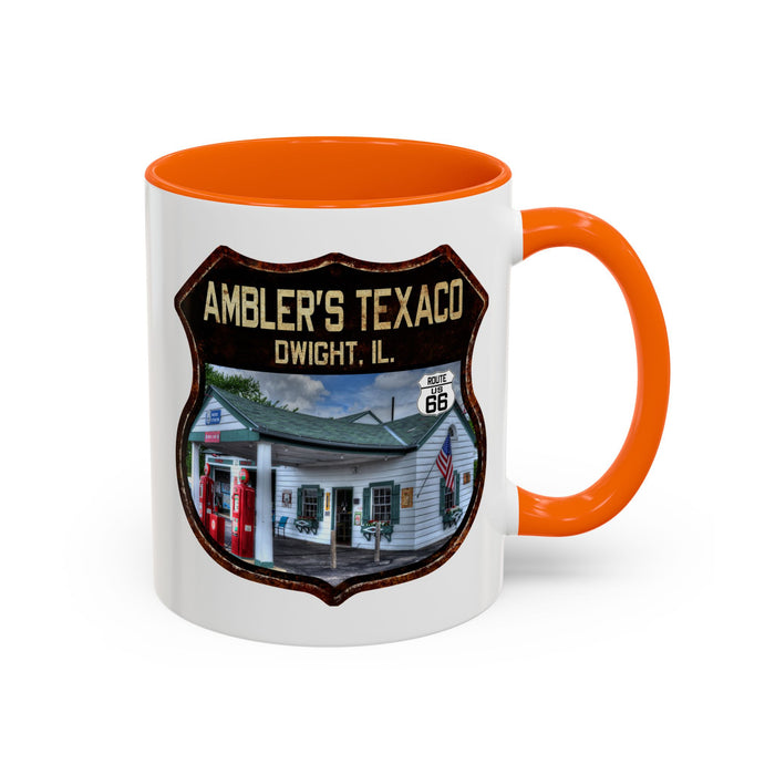 Mug Amblers Texaco Service Station Route 66 Shield Illinois 11oz