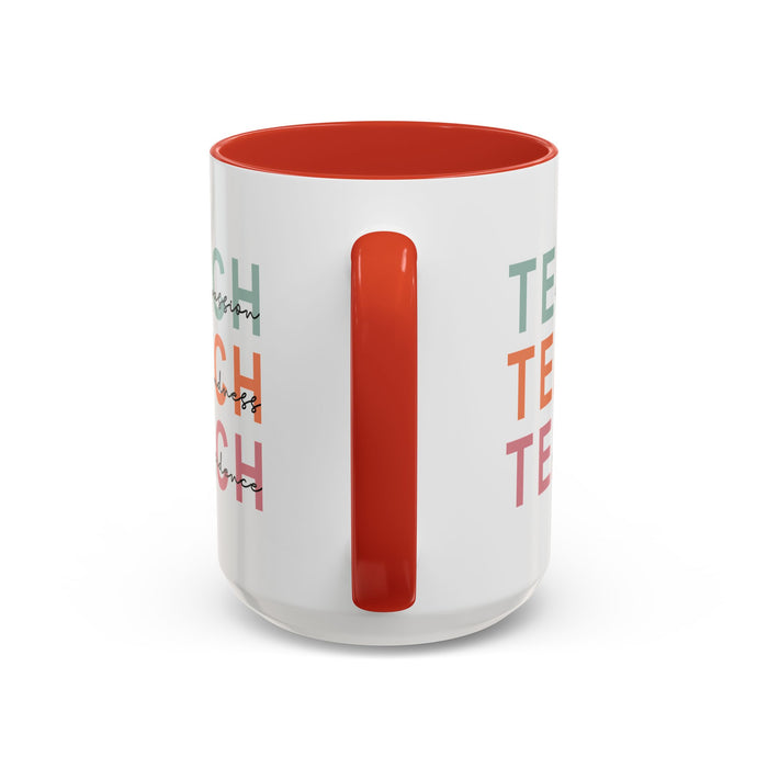 Inspirational Teacher Mug: Teach Kindness, Compassion, ConfidencevAccent Coffee Mug (11, 15oz)