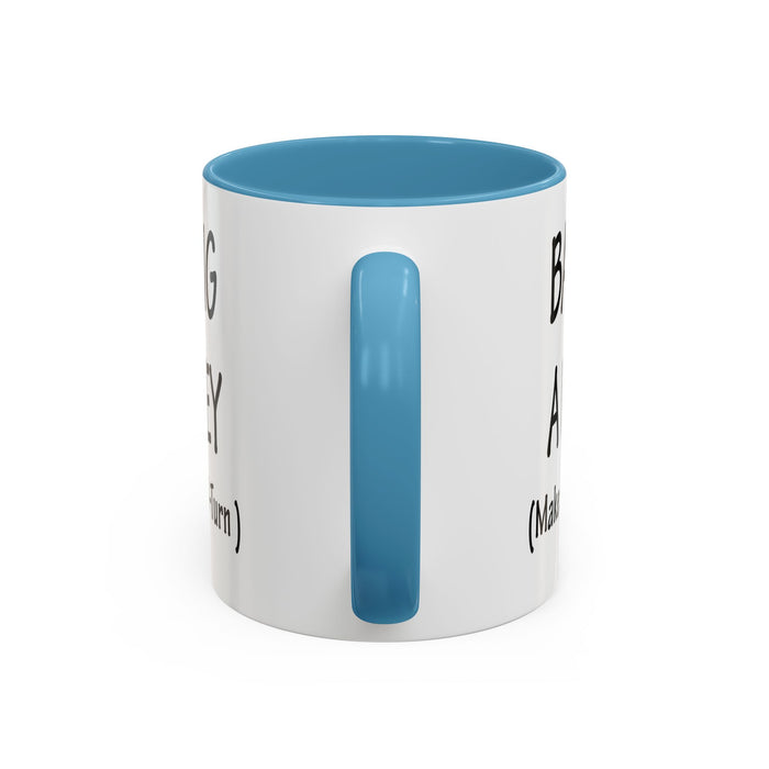 Coffee Mug: "Bang a Uey" Funny Boston Slang for Make a U-Turn Gift, Tea Cup, Ceramic Drinkware, Novelty Souvenir, Kitchen Decor