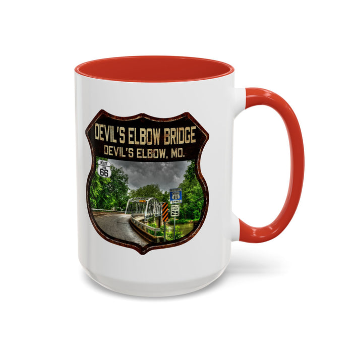 Mug Devil's Elbow Bridge Route 66 Shield Missouri 11oz