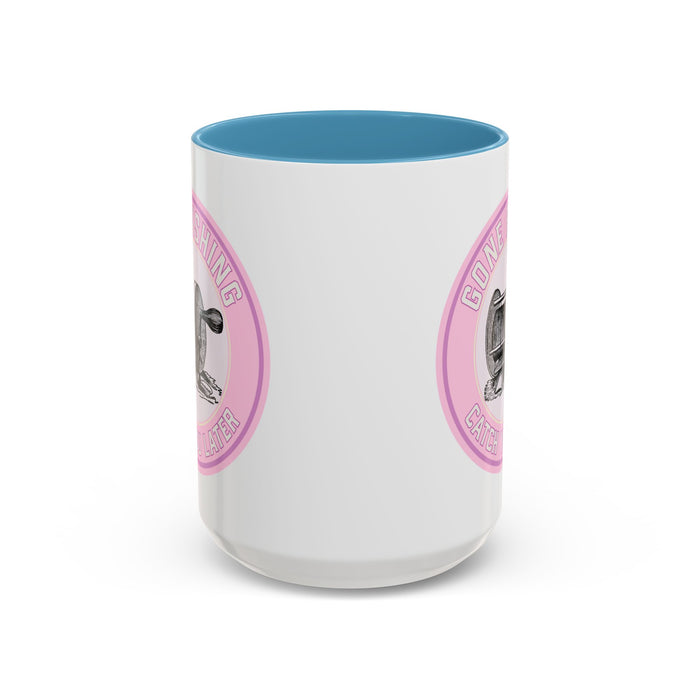 Gift for Her - Gone Fishing Catch you Later Accent Coffee Mug (11, 15oz)