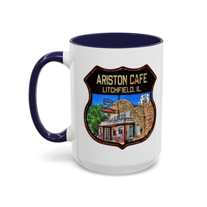 Mug Ariston Cafe Route 66 Shield Illinois 11oz