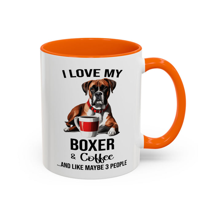Boxer Lover Mug, Boxer Lover Gift, Coffee Mug, Boxer Mug, Boxer Gift, Boxer Owner Gift, Boxer Owner Mug, Dob Lover Gift, Dog Mug A0023-015 Accent Coffee Mug (11, 15oz)