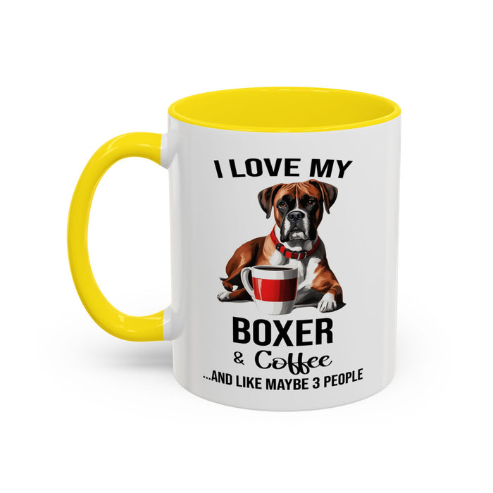 Boxer Lover Mug, Boxer Lover Gift, Coffee Mug, Boxer Mug, Boxer Gift, Boxer Owner Gift, Boxer Owner Mug, Dob Lover Gift, Dog Mug A0023-015 Accent Coffee Mug (11, 15oz)