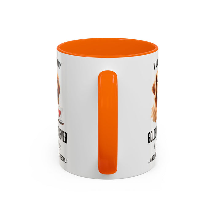 Golden Retriever Lover Mug, Golden Retriever Lover Gift, Coffee Mug, Golden Retriever Mug, Golden Retriever Gift, Golden Retriever A0023-40 Accent Coffee Mug (11, 15oz)