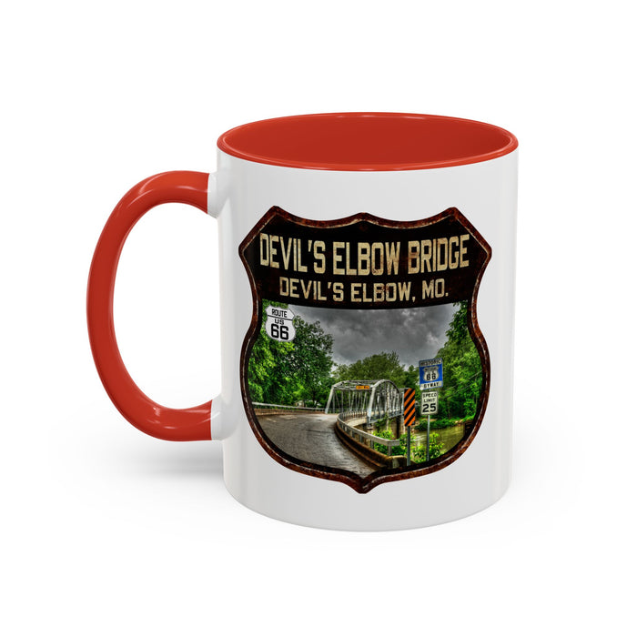 Mug Devil's Elbow Bridge Route 66 Shield Missouri 11oz