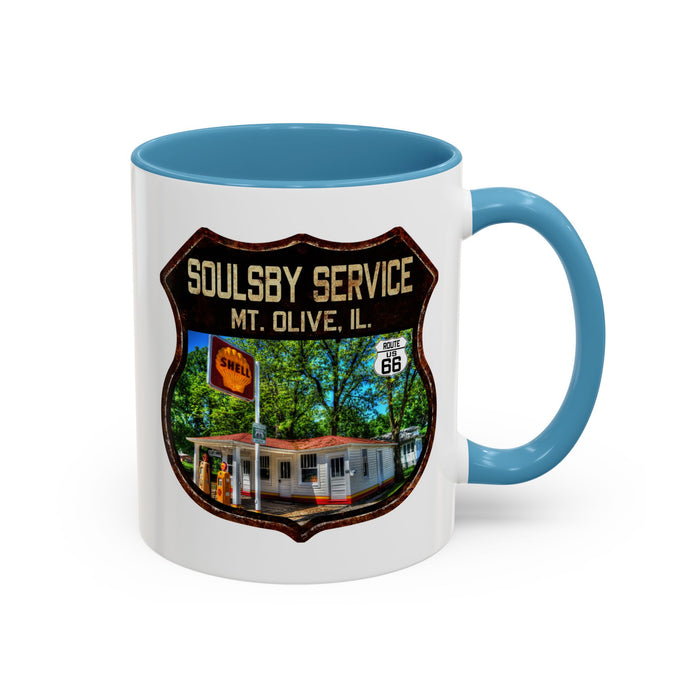 Mug Soulsby Service Station Route 66 Shield Illinois 11oz