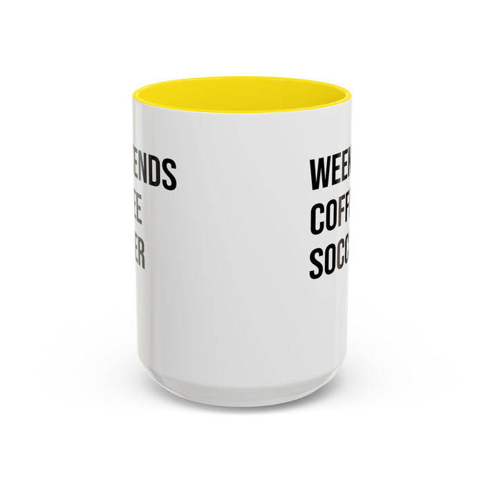 Weekend Coffee Soccer Mug, Soccer Mug, Soccer Mom Mug, Mug for Women, Game Day Soccer Mug A0009-002A