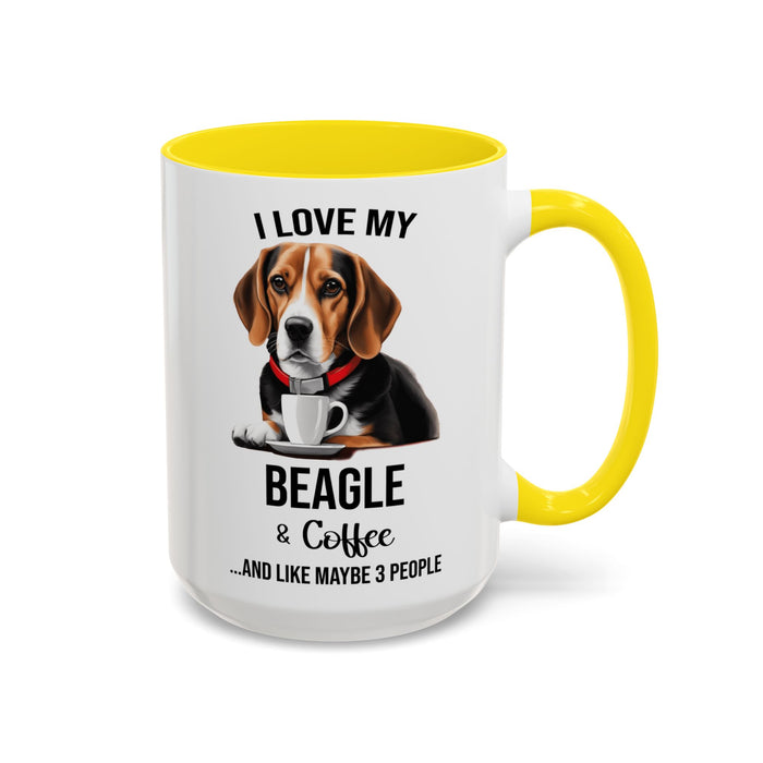 Beagle Lover Mug, Beagle Lover Gift, Coffee Mug, Beagle Mug, Beagle Gift, Beagle Owner Mug Beagle Owner Gift, Dog Mug A0023 Accent Coffee Mug (11, 15oz)