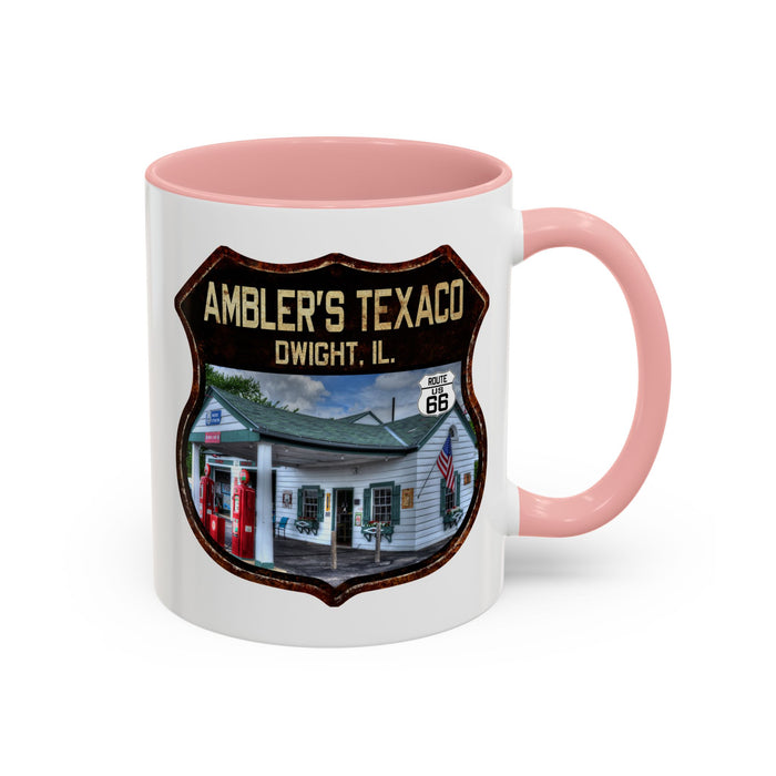 Mug Amblers Texaco Service Station Route 66 Shield Illinois 11oz