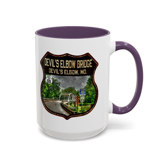 Mug Devil's Elbow Bridge Route 66 Shield Missouri 11oz