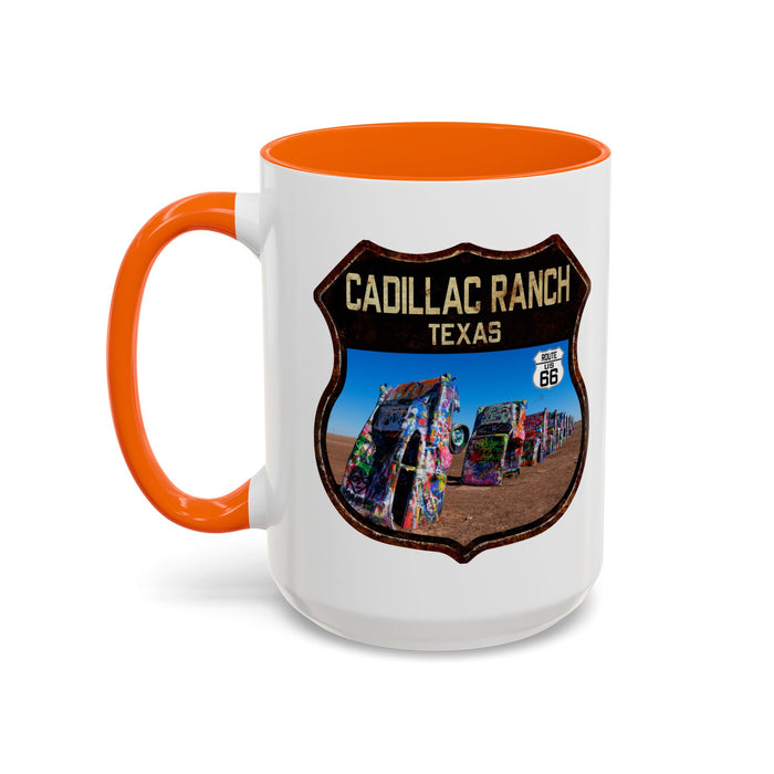 Mug Cadillac Ranch Route 66 Shield Texas 11oz