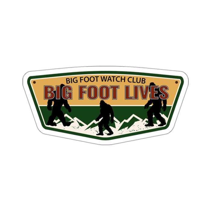 Quirky Big Foot Decal - Big Foot Watch Club Kiss-Cut Stickers