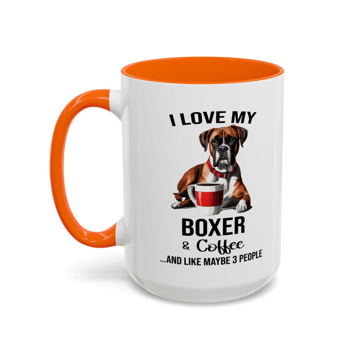 Boxer Lover Mug, Boxer Lover Gift, Coffee Mug, Boxer Mug, Boxer Gift, Boxer Owner Gift, Boxer Owner Mug, Dob Lover Gift, Dog Mug A0023-015 Accent Coffee Mug (11, 15oz)
