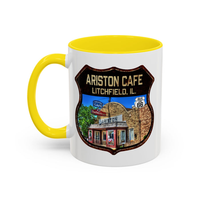 Mug Ariston Cafe Route 66 Shield Illinois 11oz