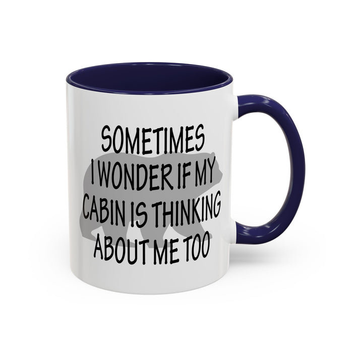 Coffee Mug, Cabin Thinking About Me, Bear Gift, Funny Tea Cup, Novelty Drinkware
