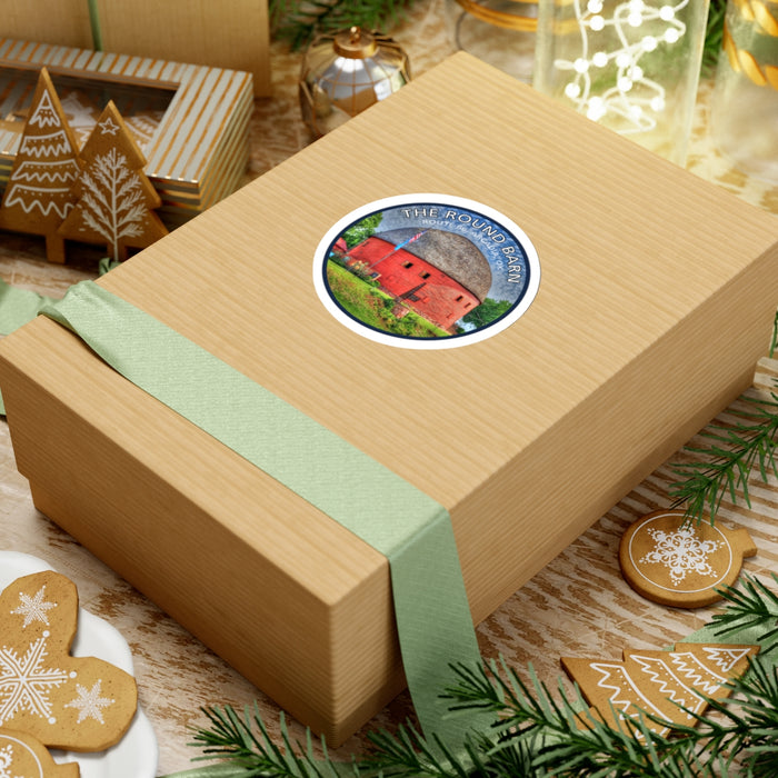 Sticker The Round Barn on Route 66 Arcadia Oklahoma Kiss-Cut Stickers
