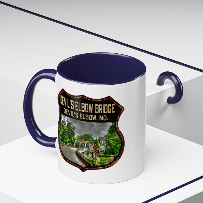 Mug Devil's Elbow Bridge Route 66 Shield Missouri 11oz