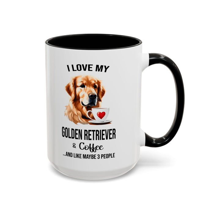 Golden Retriever Lover Mug, Golden Retriever Lover Gift, Coffee Mug, Golden Retriever Mug, Golden Retriever Gift, Golden Retriever A0023-40 Accent Coffee Mug (11, 15oz)