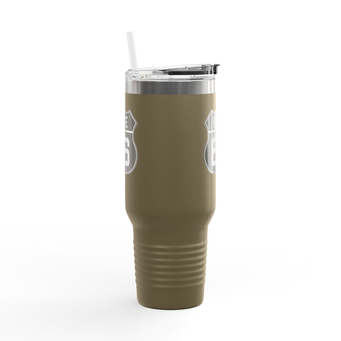 Route 66 Shield Insulated Travel Mug - Black and White Route 66 Shield Insulated Travel Mug, 40oz