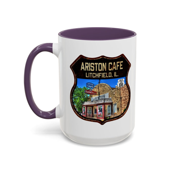 Mug Ariston Cafe Route 66 Shield Illinois 11oz