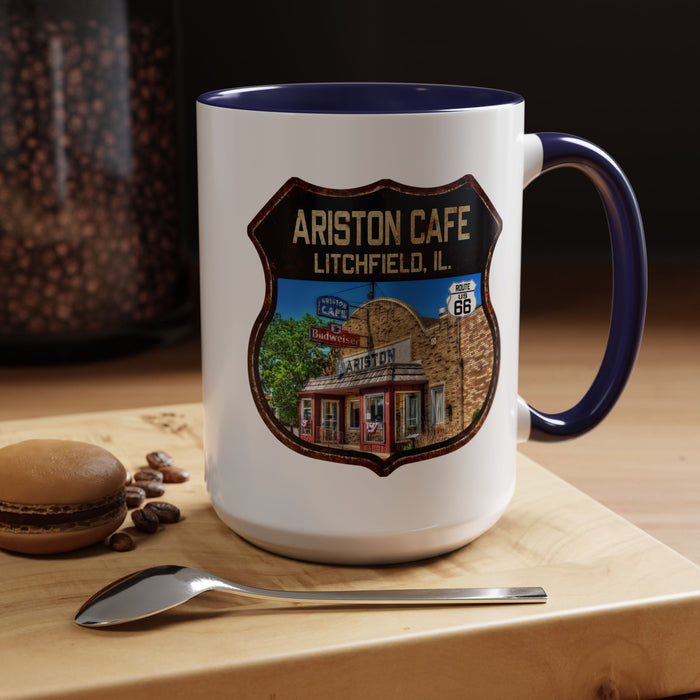 Mug Ariston Cafe Route 66 Shield Illinois 11oz