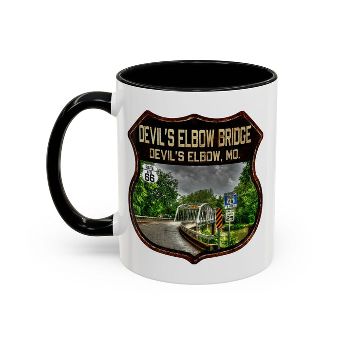 Mug Devil's Elbow Bridge Route 66 Shield Missouri 11oz