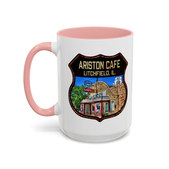 Mug Ariston Cafe Route 66 Shield Illinois 11oz