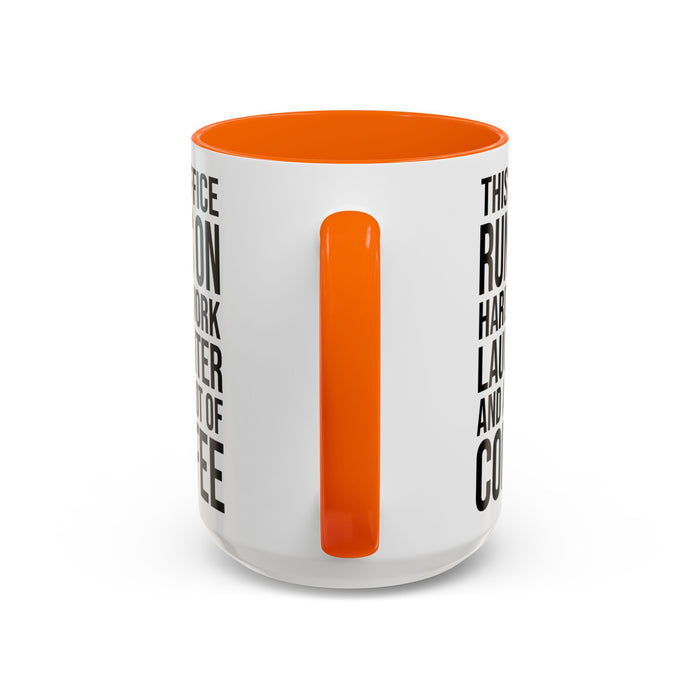Office Coffee Mug, Runs on Coffee, Gift for him / her, Colleague Mug, Gift Idea for Office Workers, Office Mug, Colleague Gift Mug A0022-002 Accent Coffee Mug (11, 15oz)